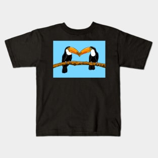 Toucans ( blue version ) Kids T-Shirt